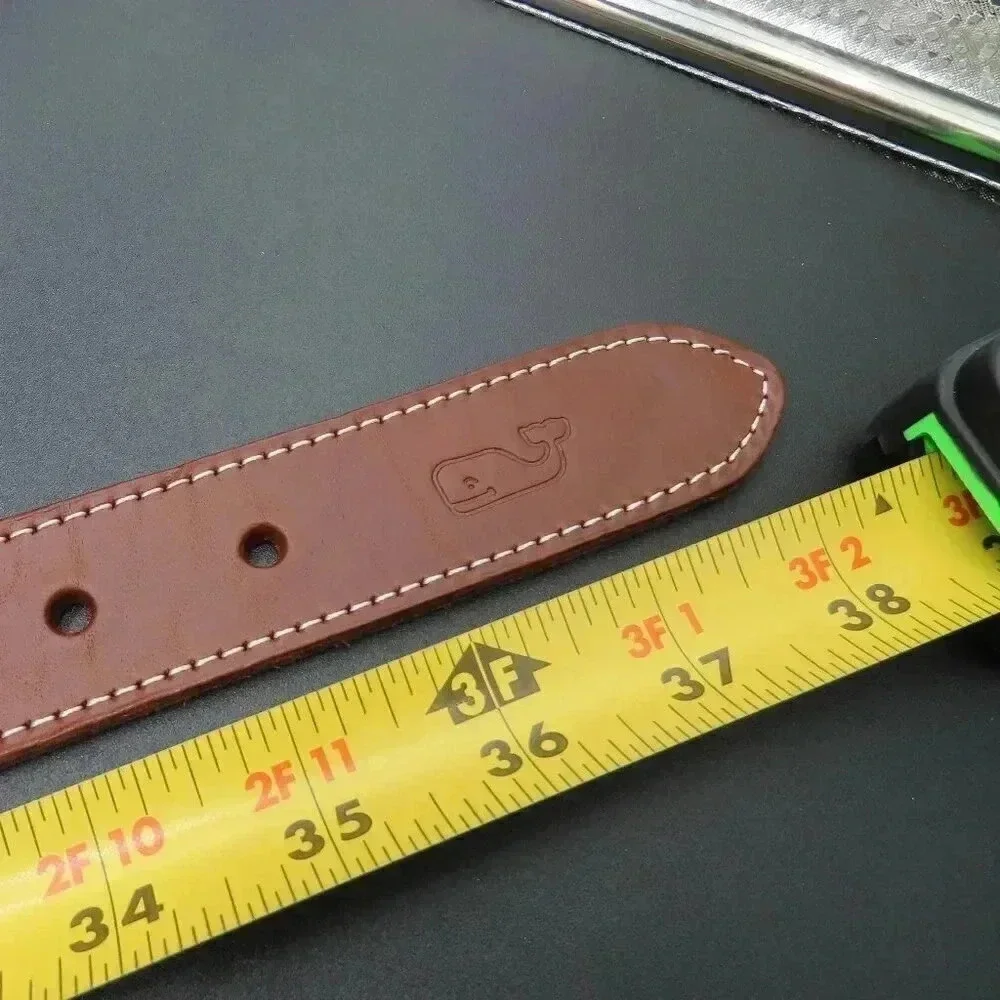 Vineyard Vines Men's Guitar Canvas Leather Belt Size 32